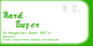 mark buzer business card